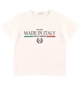 Dolce & Gabbana T-shirt - DNA Jr - Hvid m. Print