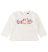 Moschino Bluse - Cloud m. Tekst/Blomster