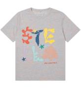 Stella McCartney Kids T-shirt - GrÃ¥meleret m. Print