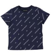 Emporio Armani T-Shirt - Navy m. Print