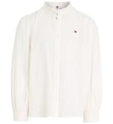 Tommy Hilfiger Skjorte - Ladder Lace Frill Collar - Ancient Whit