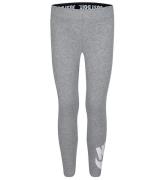 Nike Leggings - GrÃ¥meleret m. Hvid