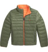 Polo Ralph Lauren Dynejakke - Vendbar - Army/Orange