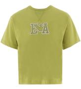 Emporio Armani T-shirt - LimegrÃ¸n m. Broderi