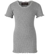 Rosemunde T-shirt - Silke/Bomuld - Noos - Light Grey Melange