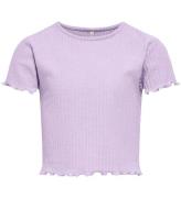 Kids Only T-shirt - KogNella - Rib - Noos - Pastel Lilac