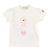 Moncler T-shirt - Hvid/Rosa m. IsbjÃ¸rn