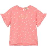 Minymo T-Shirt - Strawberry Ice m. Blomster