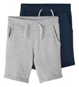 Name It Sweatshorts - Noos - NkmVermo - 2-pak - Grey Melange