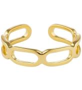 Design Letters Ring - Square Link - Guld