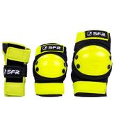 SFR BeskyttelsessÃ¦t - Youth Ramp Triple Pad Set - Sort/Lime