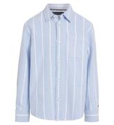 Tommy Hilfiger Skjorte - Monotype Stripes - Vessel Blue