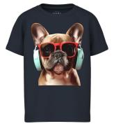 Name It T-shirt - NmmVoto - Dark Sapphire/Dog With Sunglasses