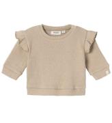 Lil' Atelier Bluse - Strik - Rib - NbfSophia - Travertine/Melang