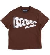 Emporio Armani T-shirt - Chicory Coffee/Hvid