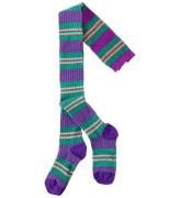 Molo Leggings - Rib - Stripy Tights - Purple Stripe