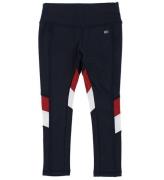 Tommy Hilfiger Leggings - Navy m. RÃ¸d/Hvid