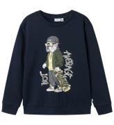 Name It Sweatshirt - NkmTehogo - Navy Blazer m. Print