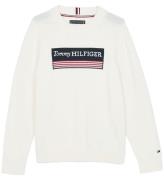 Tommy Hilfiger Bluse - Strik - Ivory Petal m. Flag