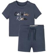 Calvin Klein SÃ¦t - Shorts/T-shirt - Colour Logo - Grisaille Grey