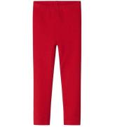 Name It Leggins - NmfDagnes - Chinese Red m. HulmÃ¸nster