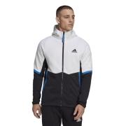 adidas Hættetrøje Designed for Gameday Full Zip - Hvid/Sort