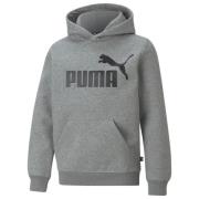 PUMA Hættetrøje Essentials Big Logo - Grå/Sort Børn