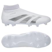 adidas Predator League Laceless FG Pearlized - Hvid/Sølv