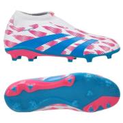 adidas Predator League Laceless FG Reemergence - Hvid/Blå/Pink Børn